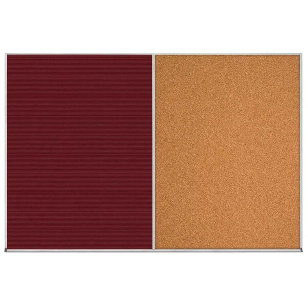 Enclosed Corkboard, 1 Door, 18"x24", 4" Fra, UV3407-BRONZE-RUBBER